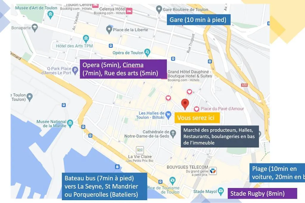 Les Halles & Le Port - Grand T2 Haut De Gamme Toulon France